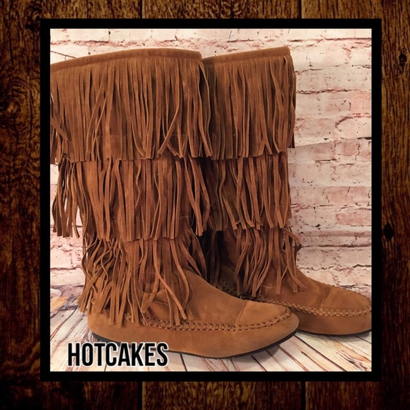 Hotcakes Shoes - ✂️👢Hotcakes Suede Fringe Boots